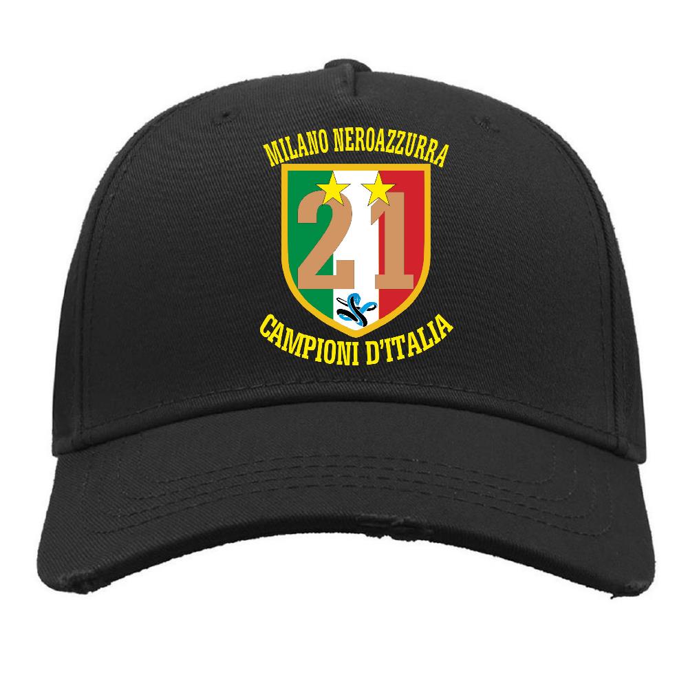 Cappellino Baseball Inter Campioni d’Italia 2025/2026 – 21 Scudetti “Destroyed” – PS 41364-INT01