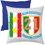 Cuscino Calcio Inter Campioni d’Italia 2026 – 21 Scudetti Seconda Stella – 38×38 cm – PS 10746-INT01