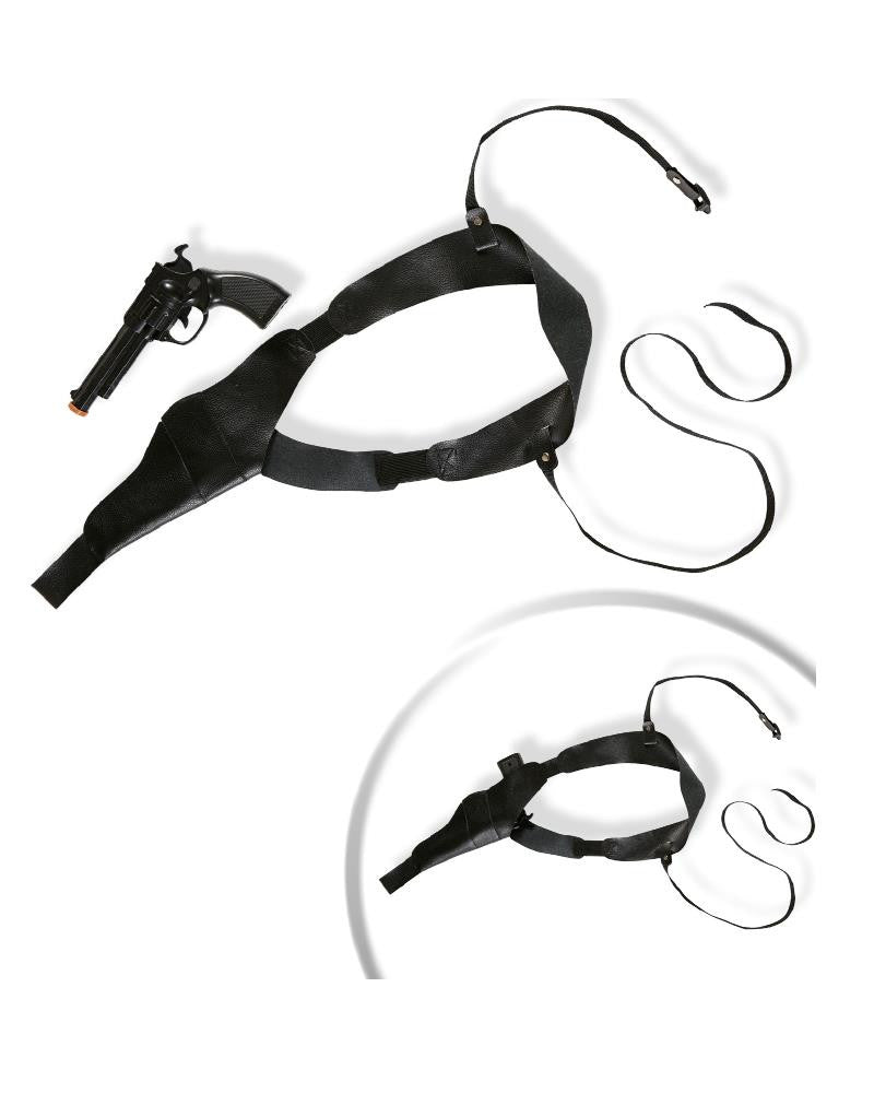 Fondina con Pistola – Accessorio Costume Carnevale Polizia – PS 10157