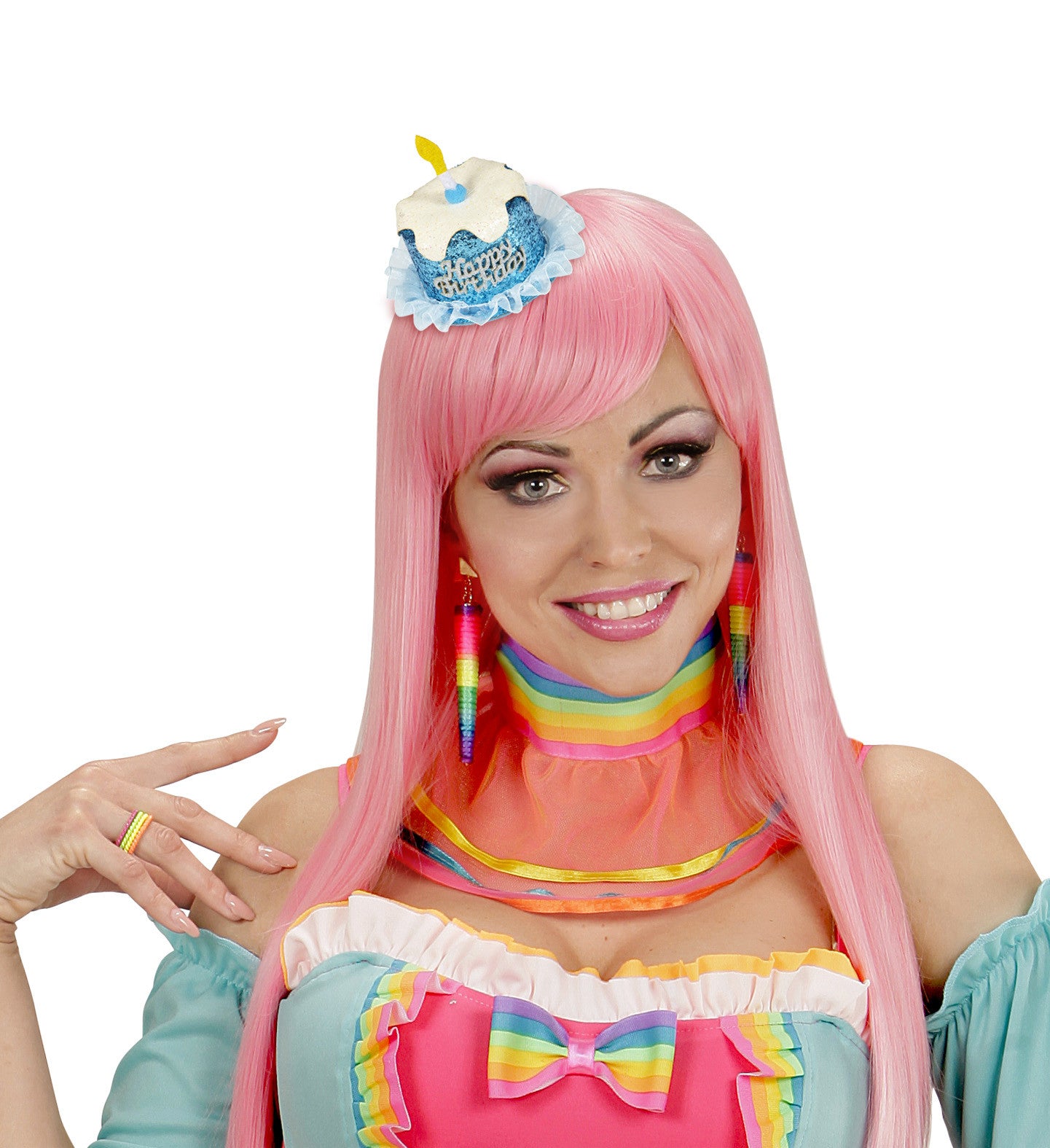 Cappellino a Molletta Happy Birthday – Accessorio Festa di Compleanno – PS 14378