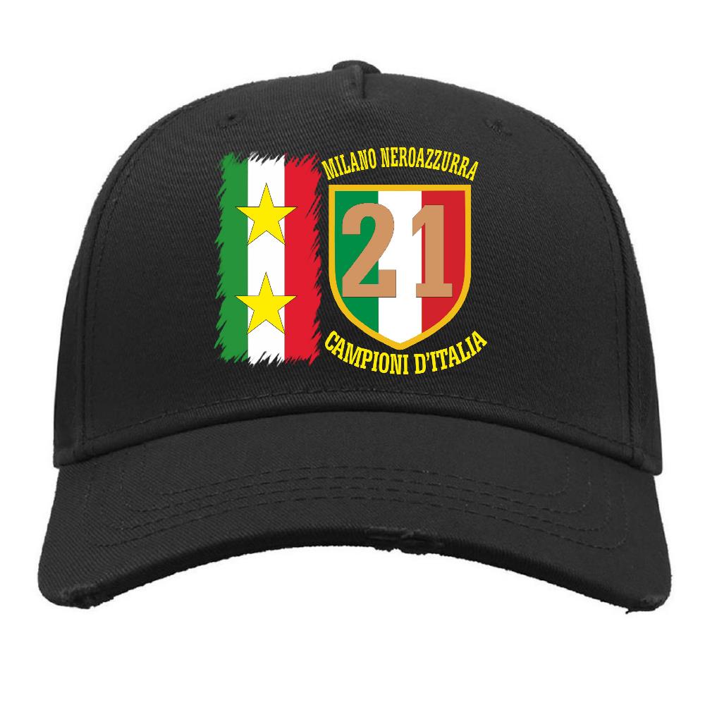 Cappellino Baseball Inter Campioni d’Italia 2025/2026 – 21 Scudetti “Destroyed” – PS 41364-INT01