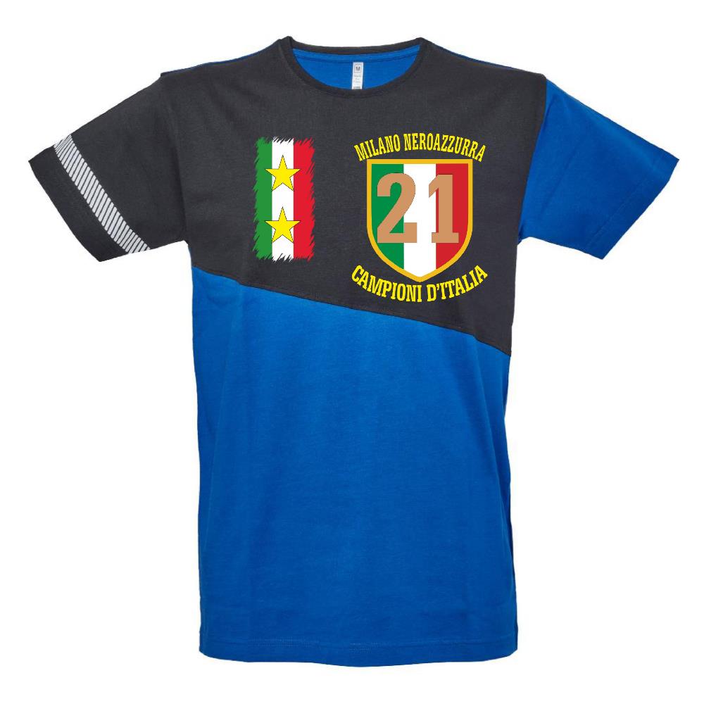 T-Shirt Inter Campione d’Italia 2025/2026 -  21 Scudetti 2 Stelle – PS 09600-INT