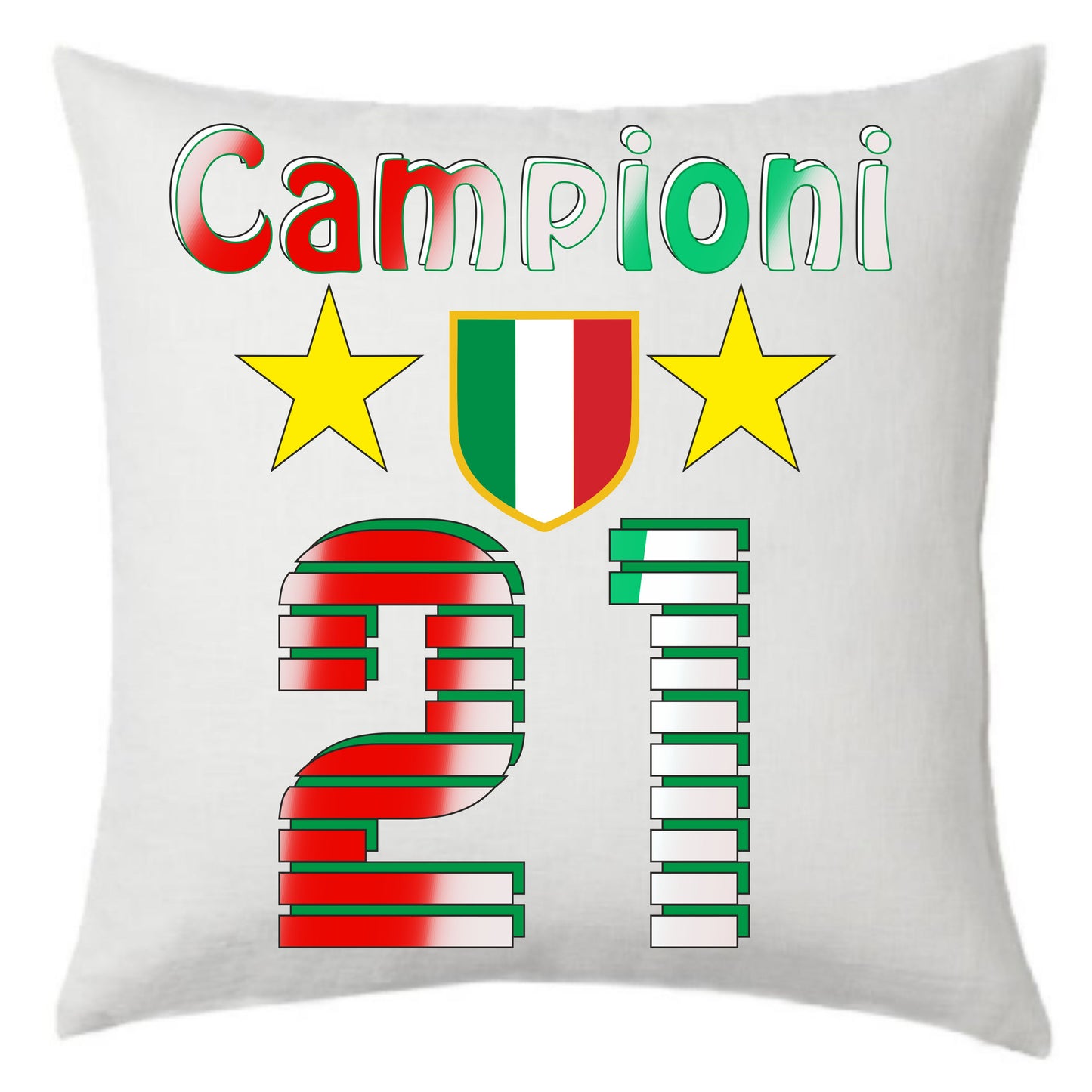 Cuscino Calcio Inter Campioni d’Italia 2026 – 21 Scudetti Seconda Stella – 38×38 cm – PS 10746-INT01