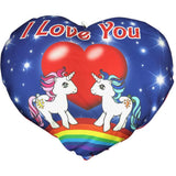 Cuscino Unicorni a Cuore “Ti Amo/Ti Voglio Bene/I Love You” – Idea Regalo San Valentino – 35 cm – PS 05193