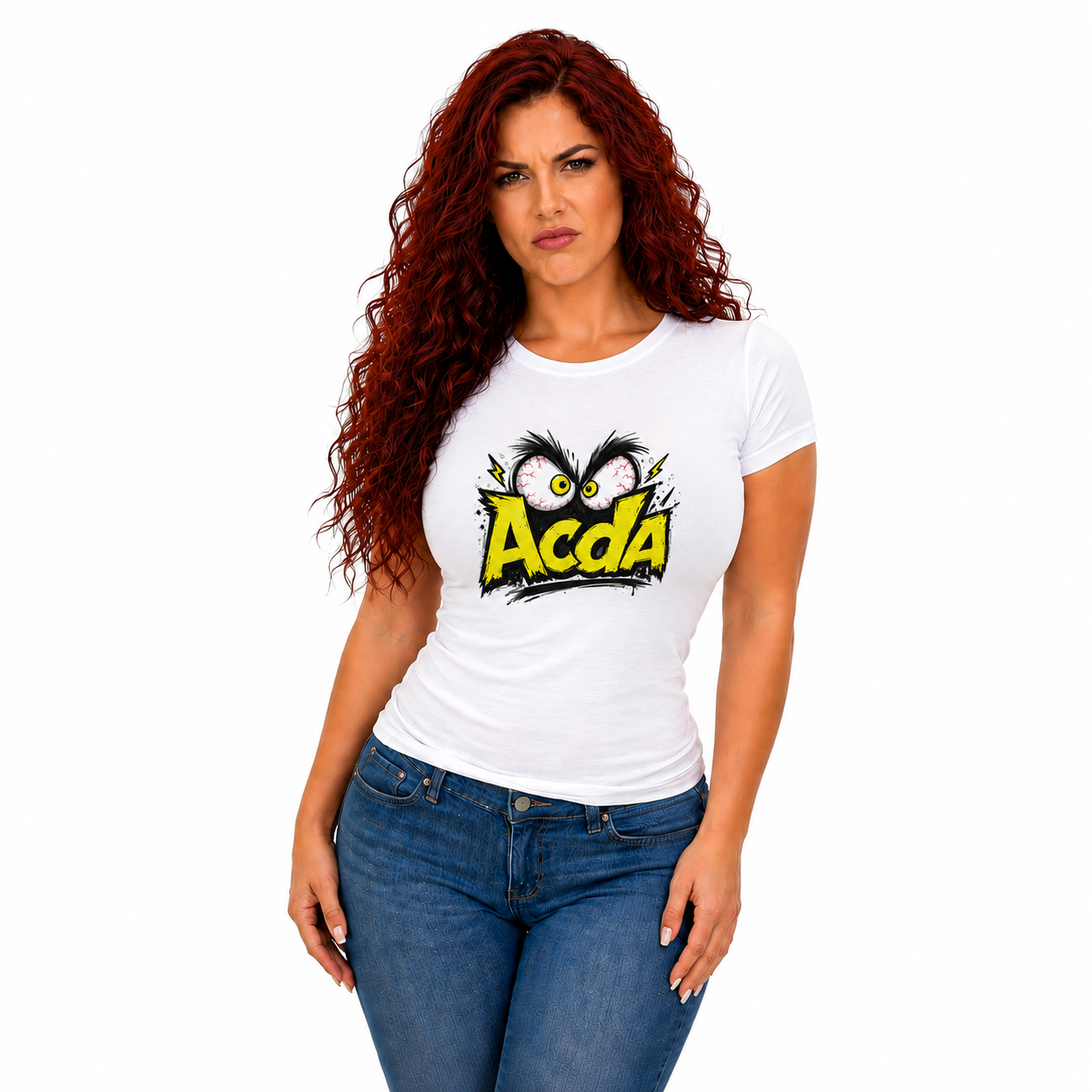 T-Shirt Donna ACDA Acida – Idea regalo – Personalizzabile Con Nom e Sulla Schiena PS 28870-033