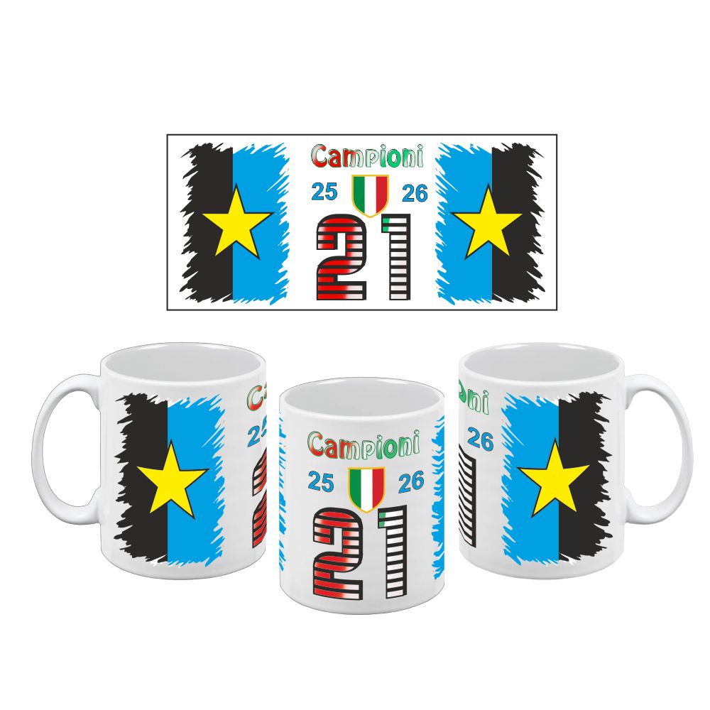 Tazza Scudetto Inter 21 Scudetti – Campioni D'italia 25/26 – PS 09370-INT-005