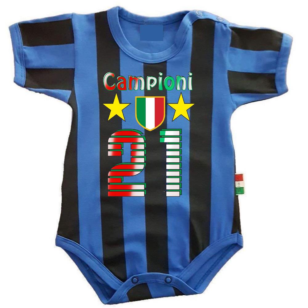 Body Neonato Inter Campioni d’Italia 25/26 – 21 Scudetti – Personalizzato – PS 32768-SCINT-01