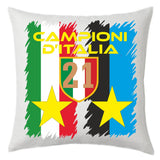 Cuscino Calcio Inter Campioni d’Italia 2026 – 21 Scudetti Seconda Stella – 38×38 cm – PS 10746-INT01