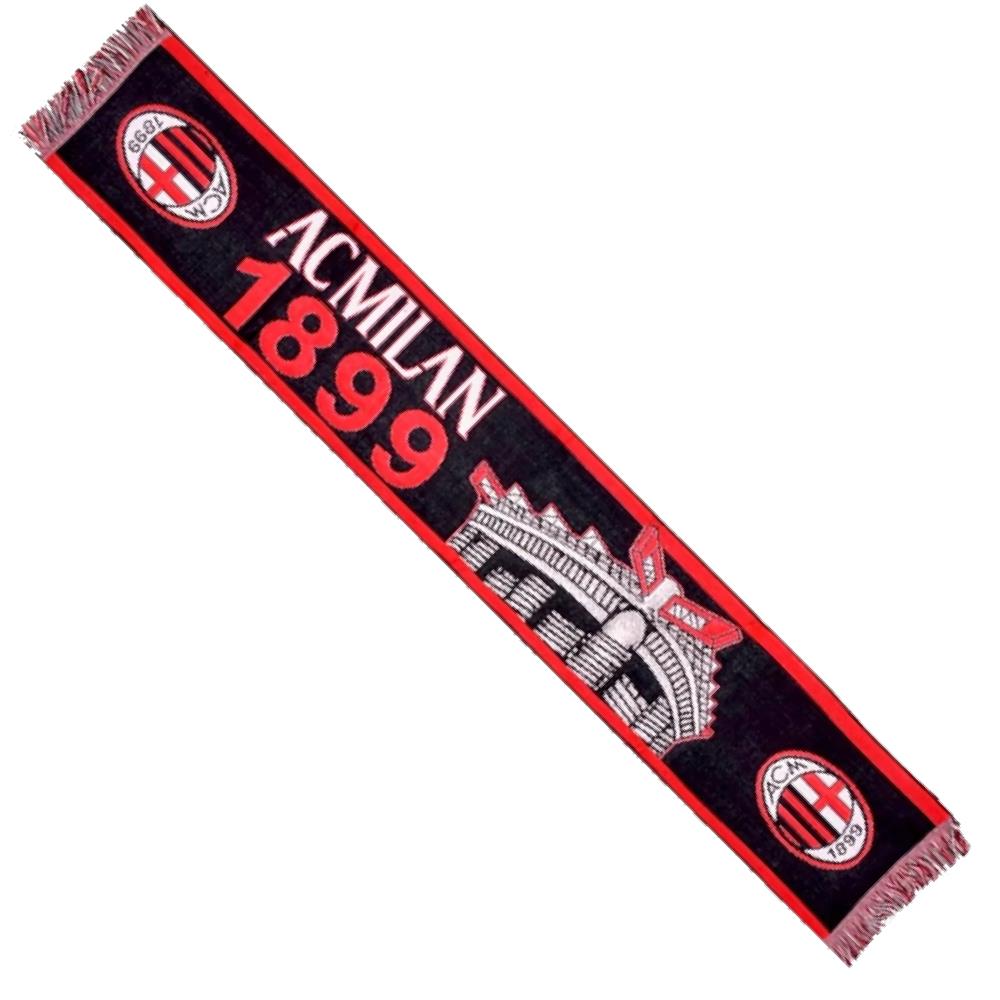 Sciarpa da Stadio Milan Calcio Jacquard – Prodotto Ufficiale AC Milan Cod. PS 06040