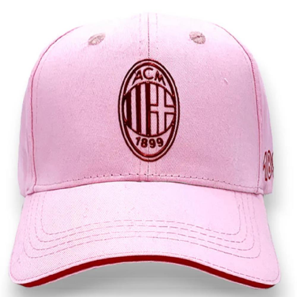 Cappellino Baseball Uomo AC Milan con Visiera – Rosa – One Size Man – PS 06051
