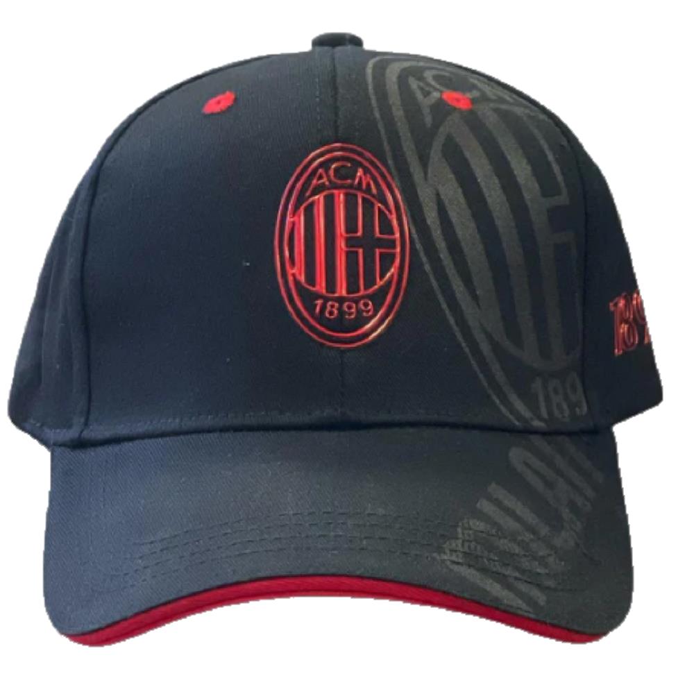 Cappellino Baseball Uomo AC Milan con Visiera – Nero – One Size Man – PS 06052