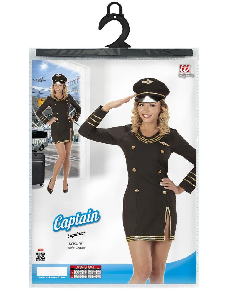 Costume di Carnevale Donna Divisa Capitano Pilota – PS 26149