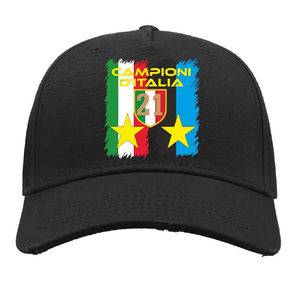 Cappellino Baseball Inter Campioni d’Italia 2025/2026 – 21 Scudetti “Destroyed” – PS 41364-INT01