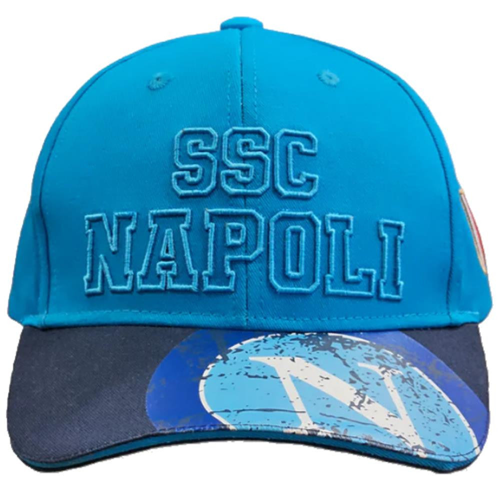 Napoli Calcio Cappellino Baseball con Visiera – Uomo – 100% Cotone – PS 07825