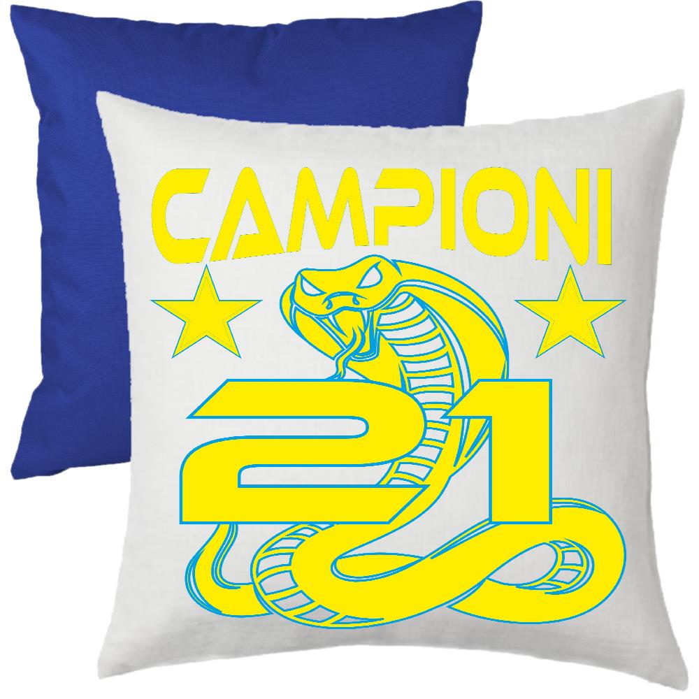 Cuscino Calcio Inter Campioni d’Italia 2026 – 21 Scudetti Seconda Stella – 38×38 cm – PS 10746-INT01