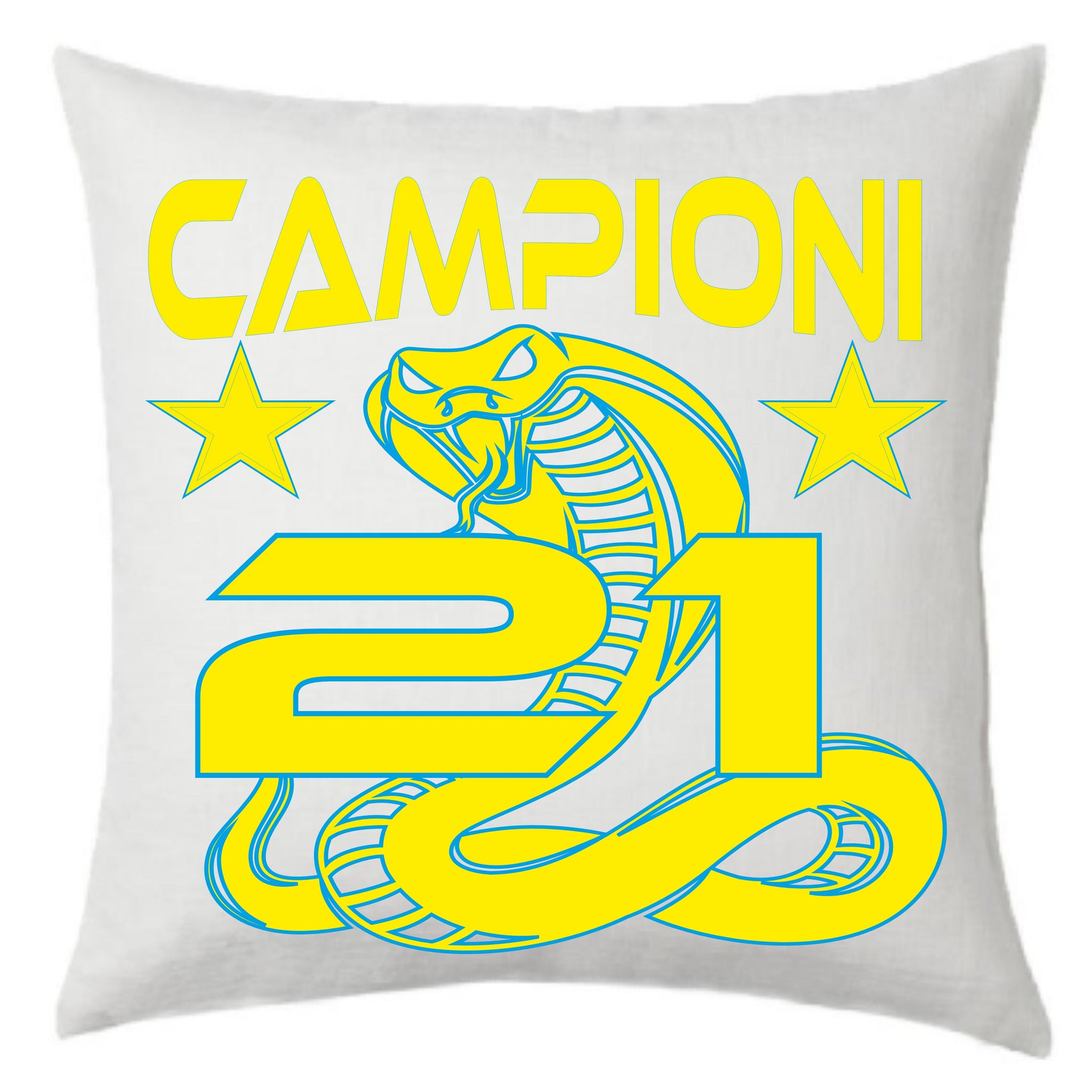 Cuscino Calcio Inter Campioni d’Italia 2026 – 21 Scudetti Seconda Stella – 38×38 cm – PS 10746-INT01