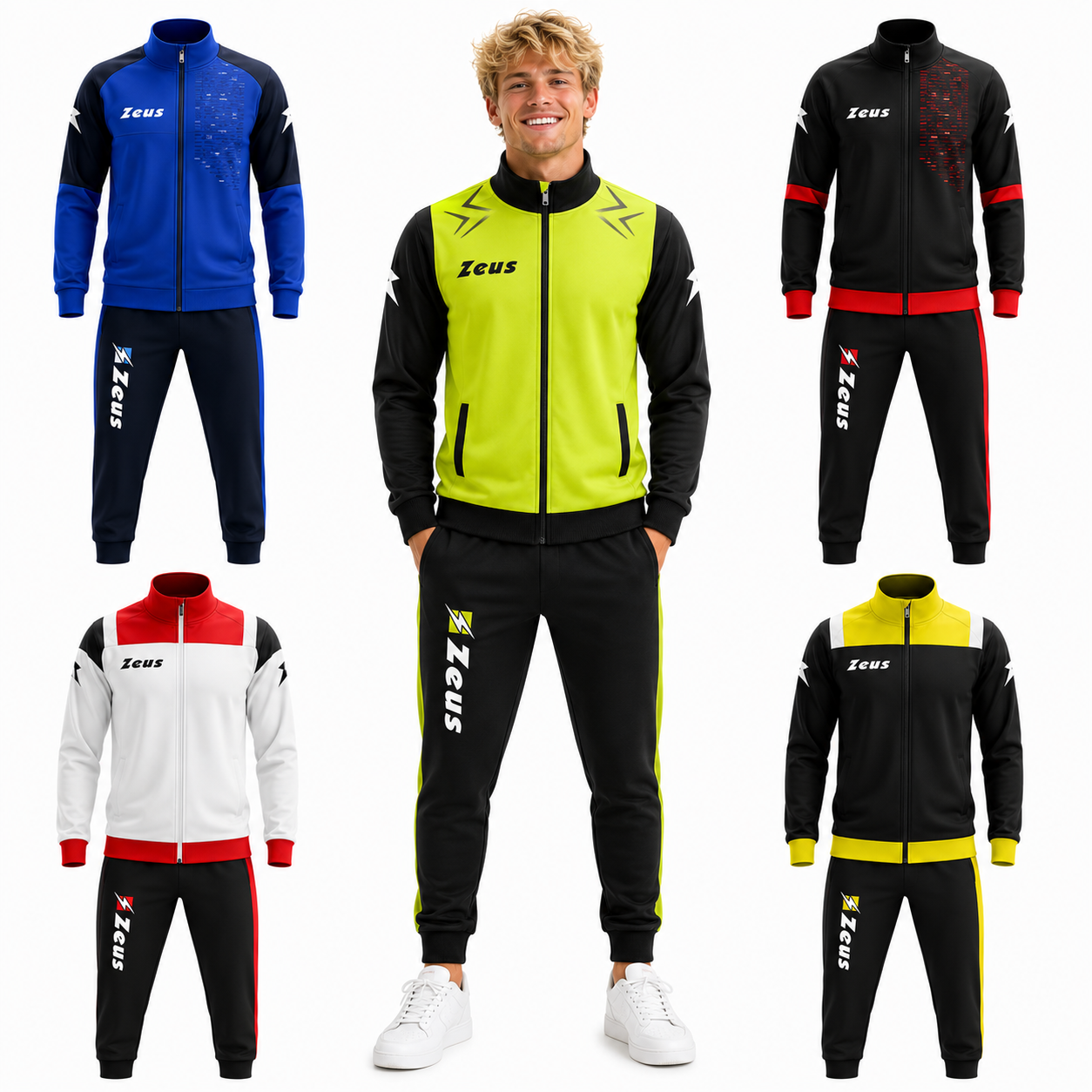 Tuta Zeus Easy – Tuta Sportiva Relax con Giacca e Pantalone – Personalizzabile Cod. 31600-BS