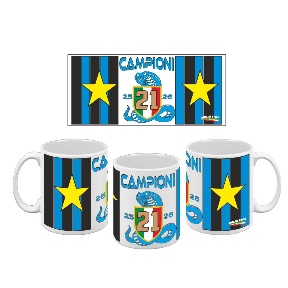 Tazza Scudetto Neroazzurri Campioni D'italia 25/26 Inter Biscione – PS 09370-INT-008