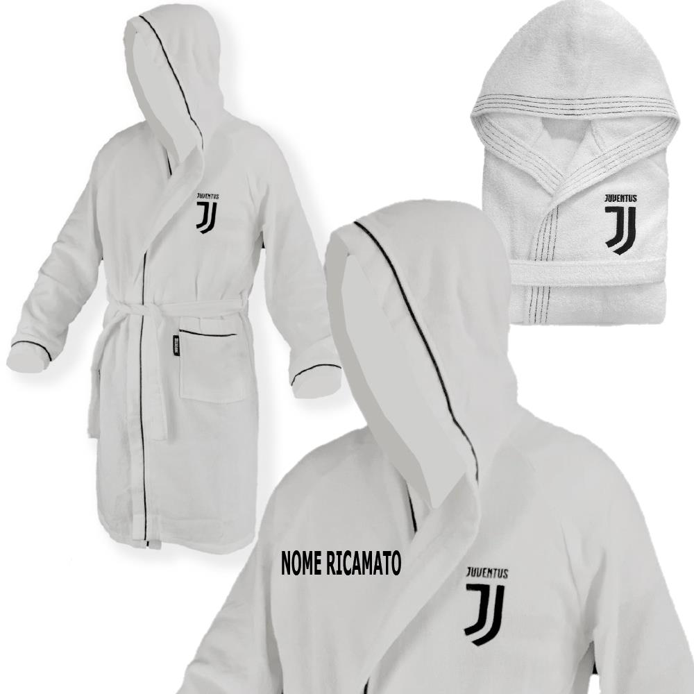 Accappatoio Juventus JJ Nero o Bianco Personalizzabile – Ufficiale Juventus FC – PS 07600