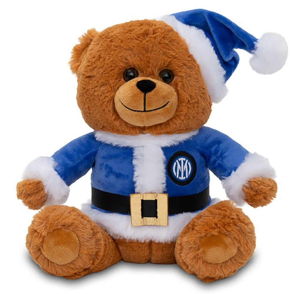 Orsetto in Peluche Natalizio FC Internazionale Ufficiale – Mascotte Morbida 28 cm – Idea Regalo Natale PS 09701
