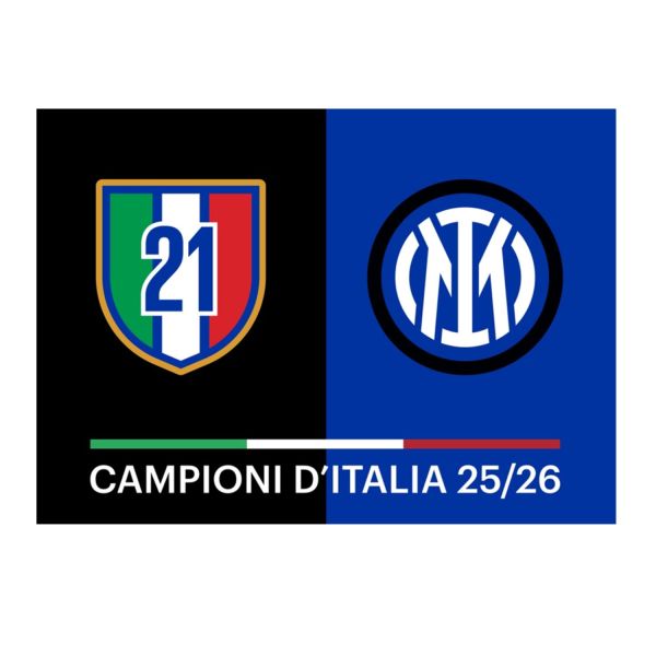 Bandiera Stadio Scudetto Inter 21 2025/2026 140x100 cm Bandierone Tifosi PS 03656