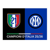Bandiera Stadio Scudetto Inter 21 2025/2026 140x100 cm Bandierone Tifosi PS 03656