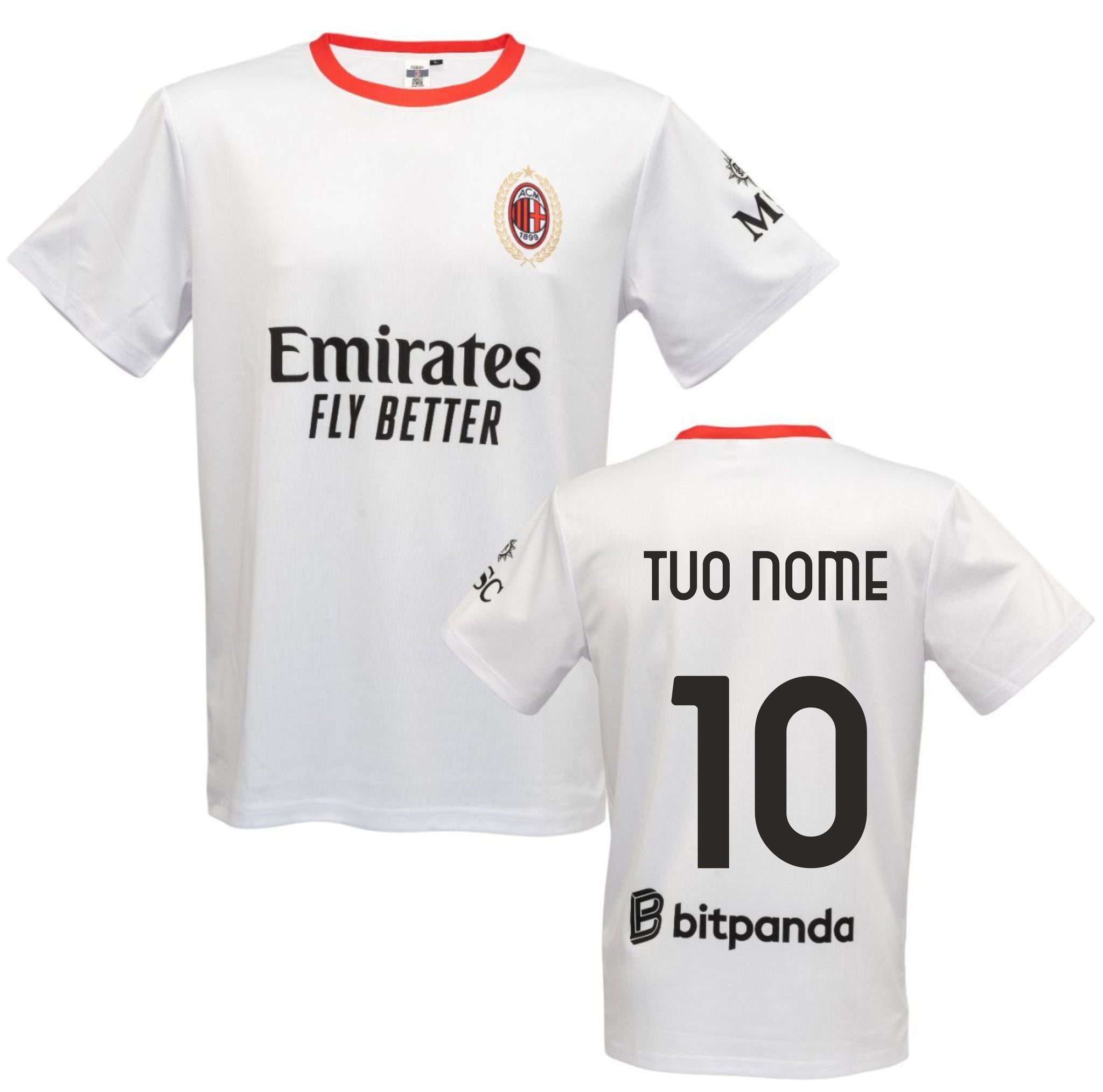 Maglia Calcio Milan Rosso Nera Campionato 26/27 – Replica Ufficiale ACMILAN – Personalizzabile con Nome e Numero | Mod. PS 40482-26/27