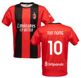 Maglia Calcio Milan Rosso Nera Campionato 26/27 – Replica Ufficiale ACMILAN – Personalizzabile con Nome e Numero | Mod. PS 40482-26/27