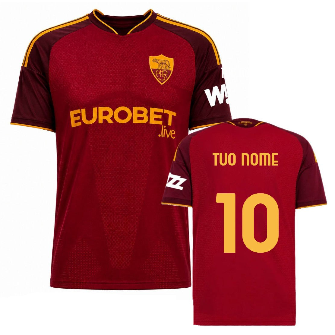 Maglia Calcio Roma Giallo Rossa 2026/2027 – Replica Ufficiale ASROMA  – Personalizzabile con Nome e Numero | PS 40521