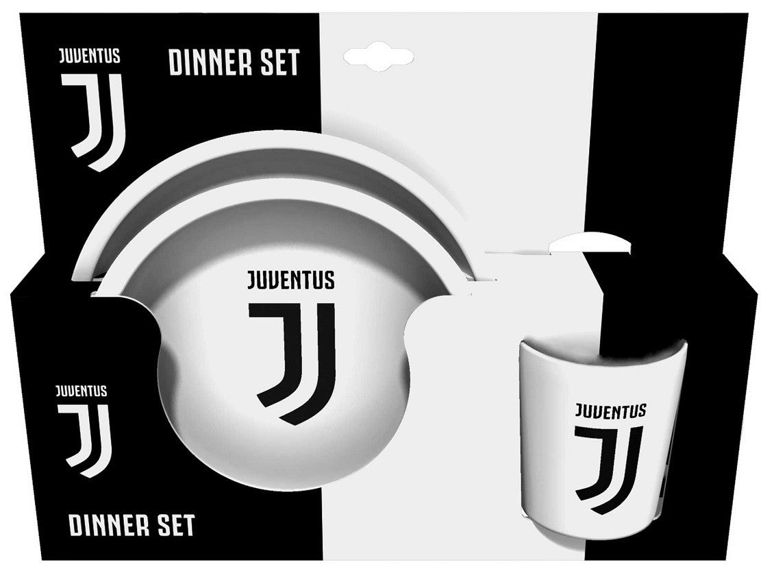 Set Gift Juventus – Piatto Piano + Piatto Fondo + Bicchiere – Accessori Ufficiali – PS 18708