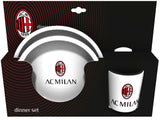 Set Gift AC Milan – Piatto Piano + Piatto Fondo + Bicchiere – Accessori Ufficiali – PS 18709