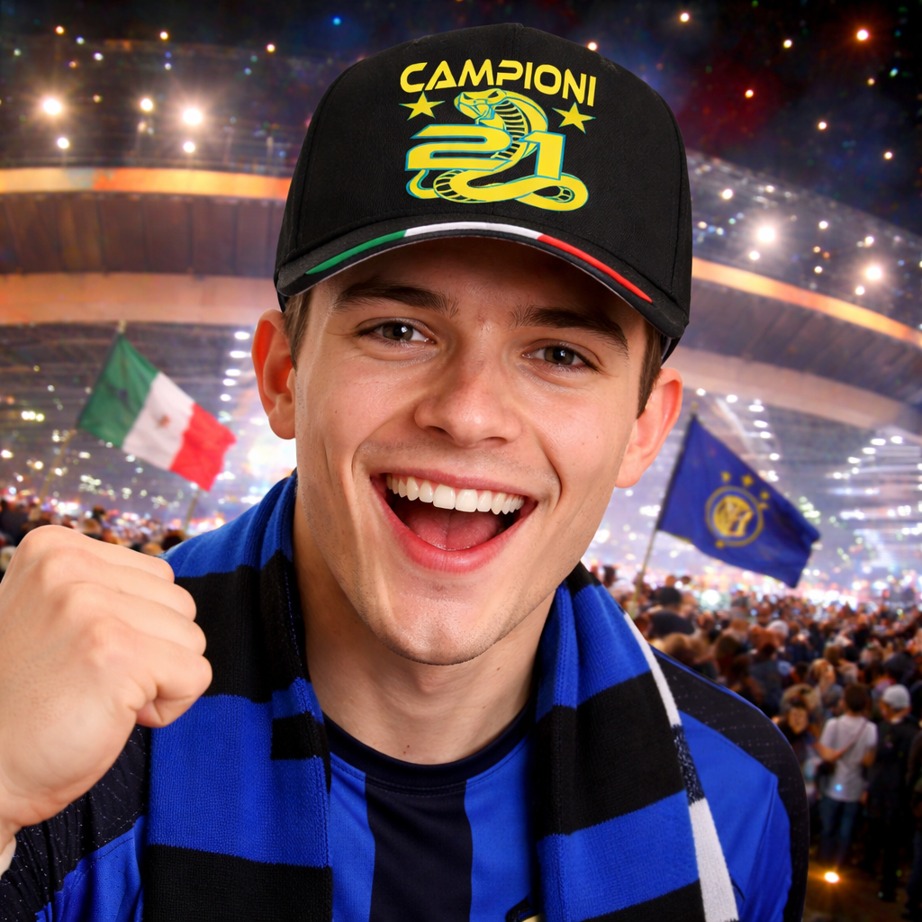 Cappellino Inter Campioni d’Italia 25/26 – 21 Scudetti Seconda Stella – PS 36899-SCDINT