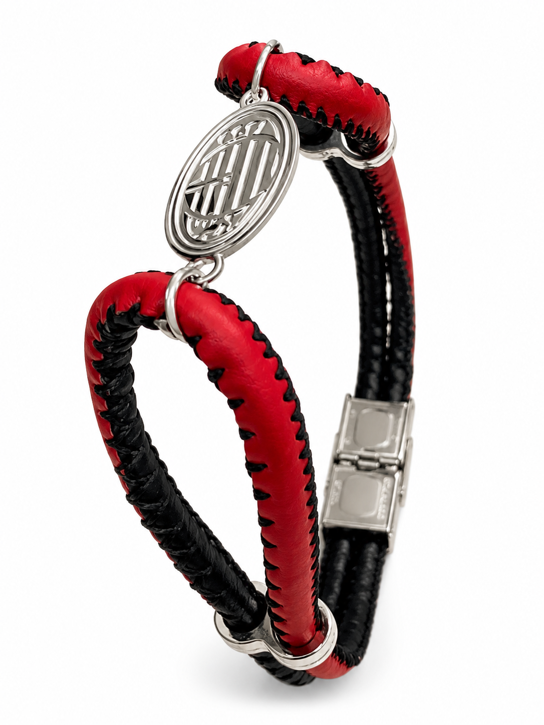 Bracciale in cuoio AC Milan – Lowell Gioielli Squadre – Cod. 11167