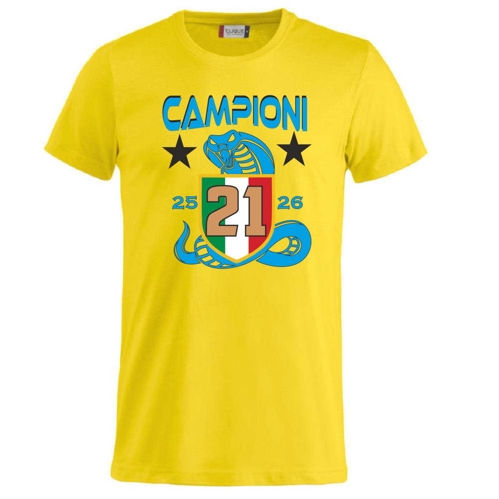 T-Shirt Inter Campione d’Italia 2025/2026 –  21 Scudetti Biscione  – PS 27431-INT-08