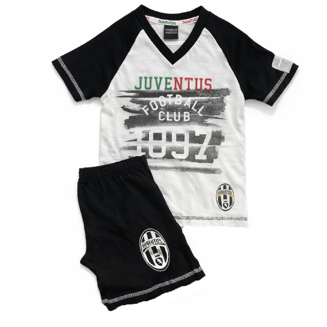 Pigiama Corto Juve Logo Storico Uomo Cotone PS 10860