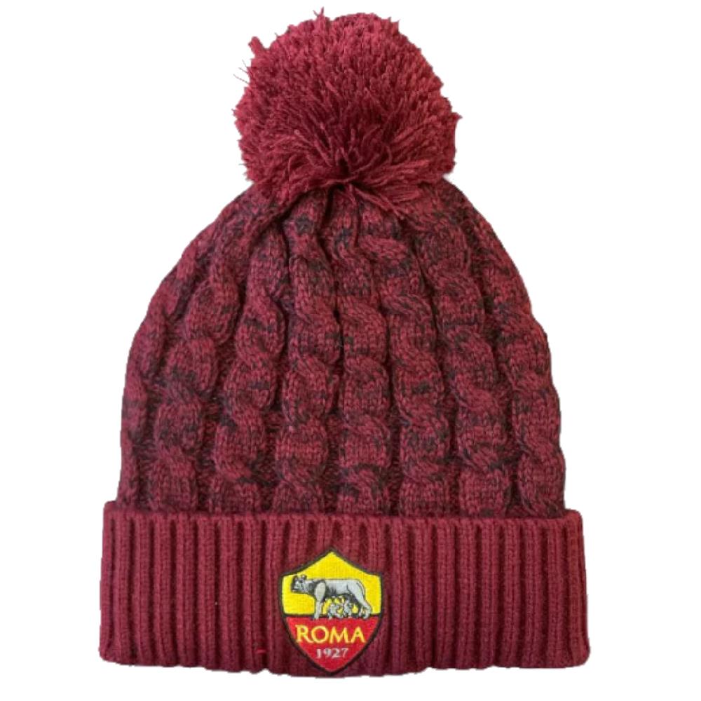 Berretto Invernale Roma Calcio con Pon Pon – Prodotto Ufficiale AS Roma Cod. PS 10941