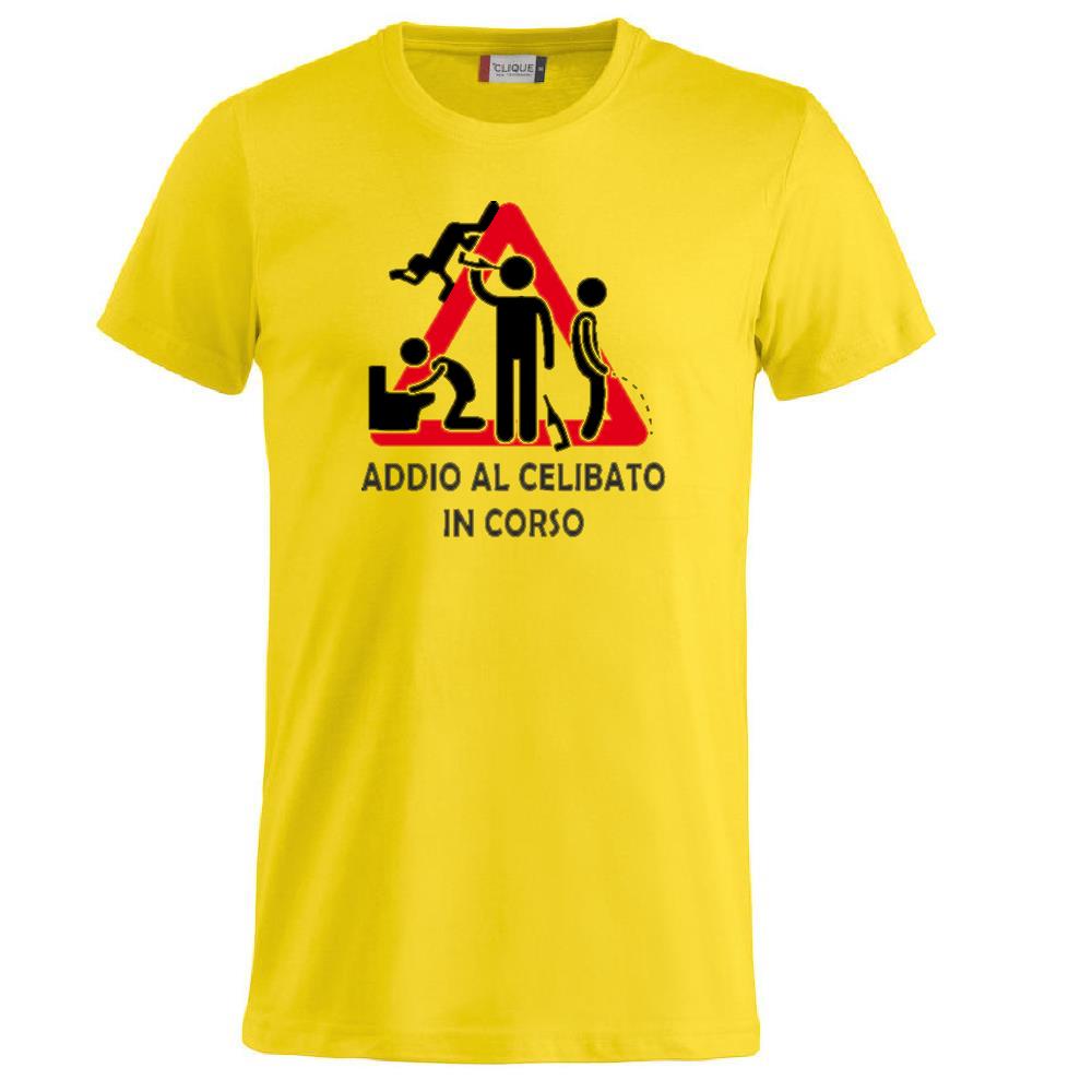 T-Shirt Addio al Celibato In Corso , Dietro  “Attenzione Ubriachi” – Maglietta Divertente con Doppia Stampa Fronte/Retro – PS 27431 - A071