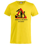 T-Shirt Addio al Celibato In Corso , Dietro  “Attenzione Ubriachi” – Maglietta Divertente con Doppia Stampa Fronte/Retro – PS 27431 - A071