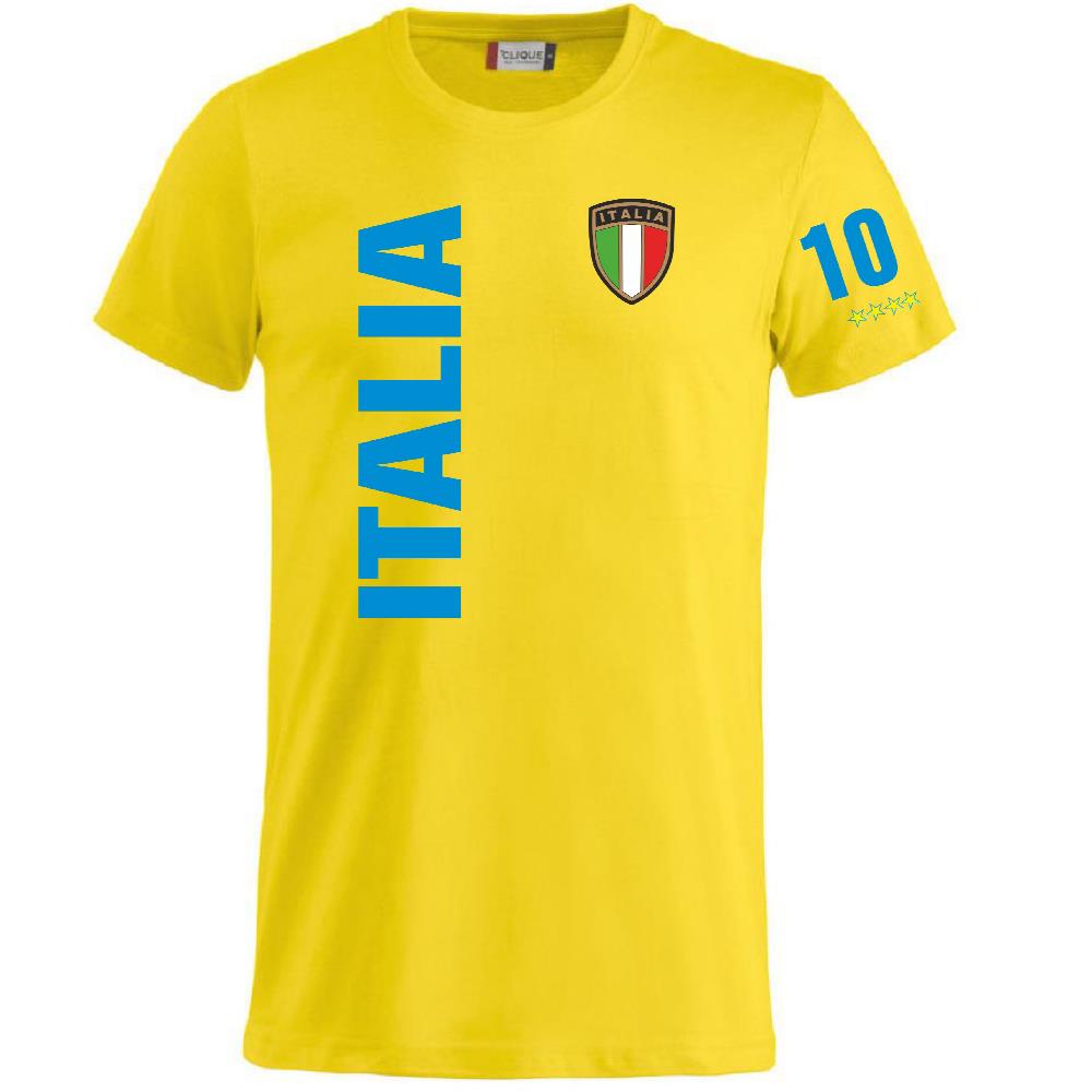 T-Shirt Italia In Cotone Personalizzabile con Nome e Numero PS 27431-A126