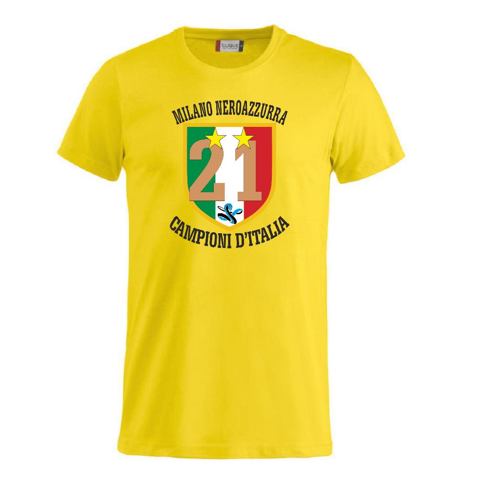 T-Shirt Scudetto Inter Campioni d’Italia 25/26 – Seconda Stella 21 Scudetti Scudetto Neroazzurro – PS 27431-A042