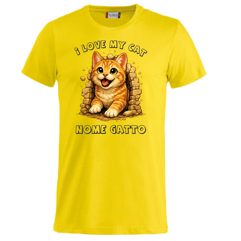 T-Shirt Personalizzata con la Grafica del Tuo Gatto e Nome – PS 27431-A-135