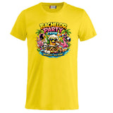 T-Shirt Addio al Celibato Bachelor Party Crew No Rules All Fun Personalizzabile con Nome PS 27431-A-40