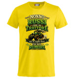 T-Shirt Nonno Russi Come Un Trattore Ma Ti Voglio Bene Piu' Del Rumore – Maglietta Personalizzabile PS 27431-A-146