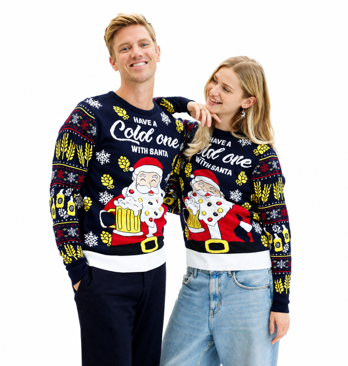 Maglione Natalizio Con Luci a LED Babbo Natale – PS 33623