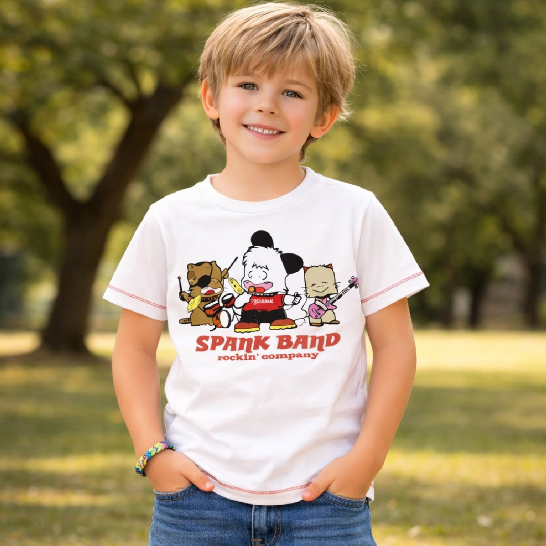T-Shirt Bambino “Band” Hello Spank – Maglietta Maniche Corte Cartoon – PS 11230