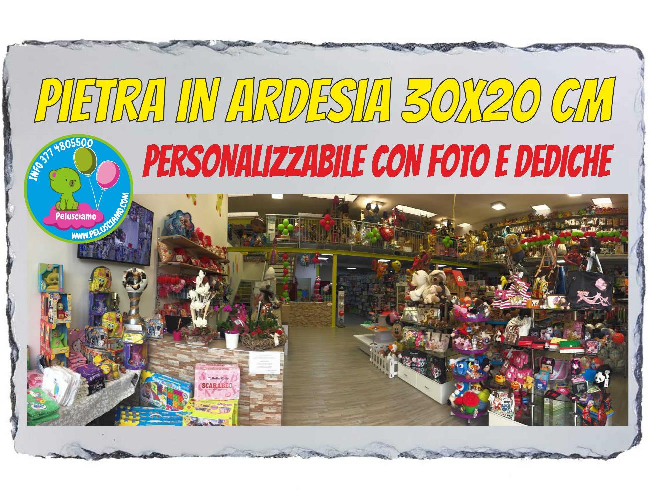 Cornice in Pietra Ardesia Rettangolare – Gadget Personalizzato 30×20 cm PS 12921