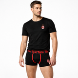 Set Intimo Milan Corto Cotone & Elastan – Maglia + Boxer Ufficiale AC MILAN  – PS 10307