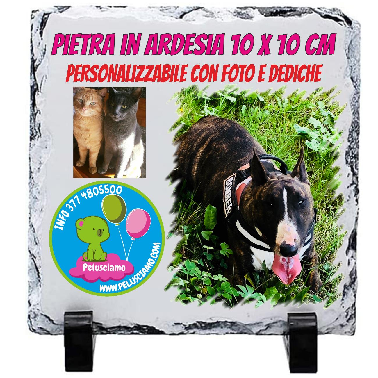 Cornice in Pietra Ardesia Quadrata – Gadget Personalizzato 10×10 cm PS 13093