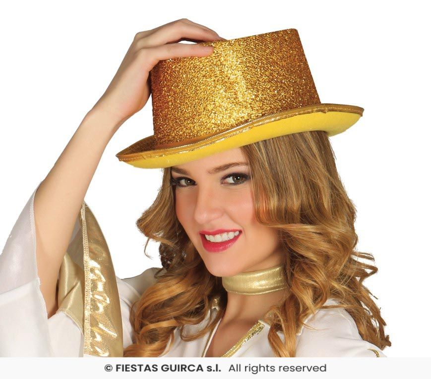 Cappello Cilindro Oro – Capodanno &amp; Carnevale Cod. PS 00069