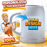 Boccale Birra in Ceramica 500 ml Personalizzabile con Foto e Dediche – PS 13517